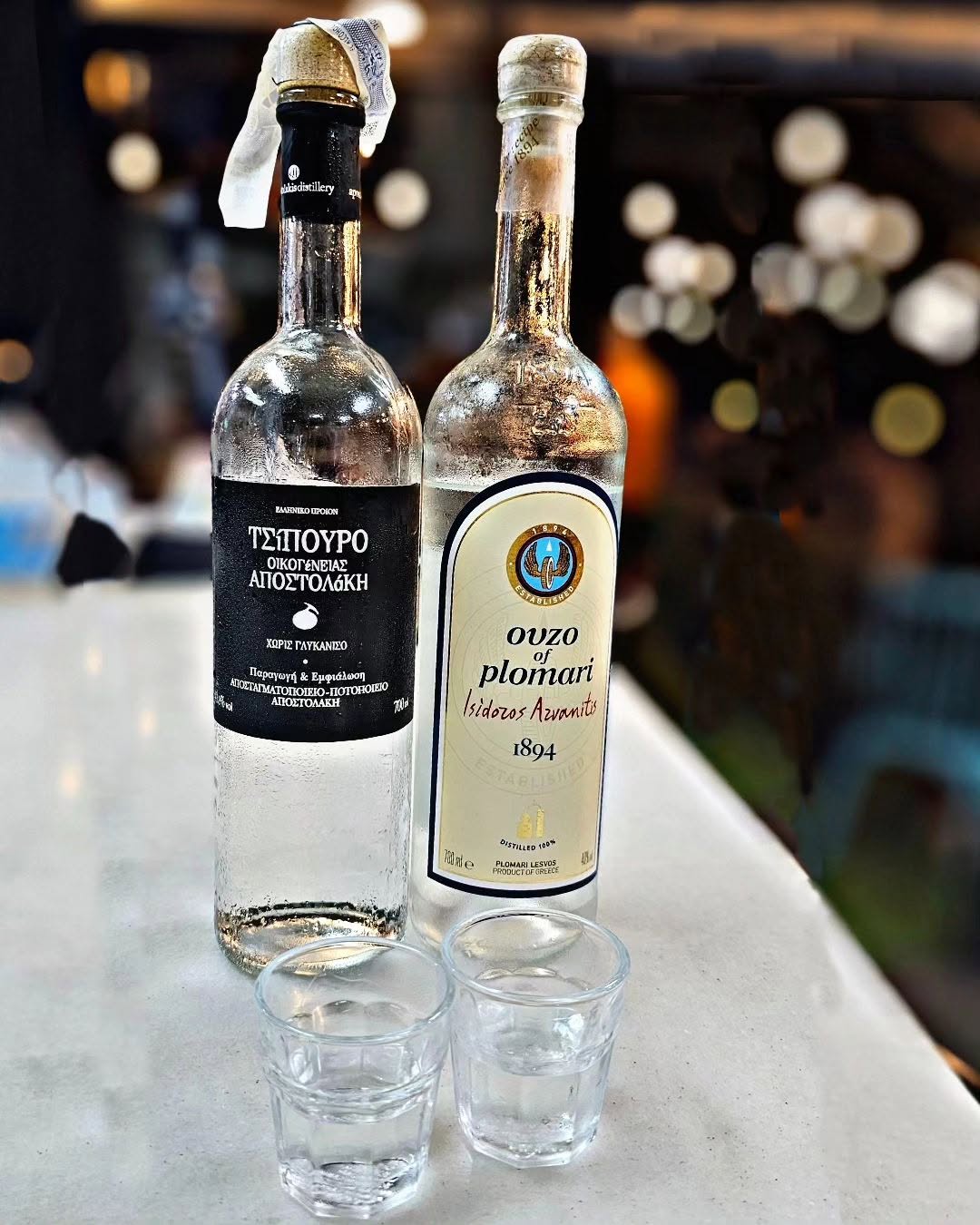 Ouzo de Plomari y Tsipouro